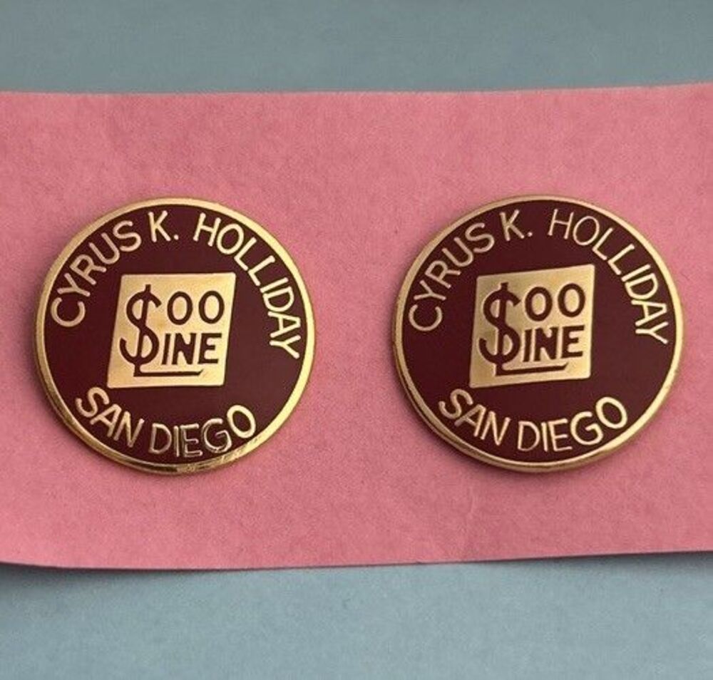 Soo Line Cyrus K. Holliday- San Diego Railway Hat Pin - Picture 3 of 3